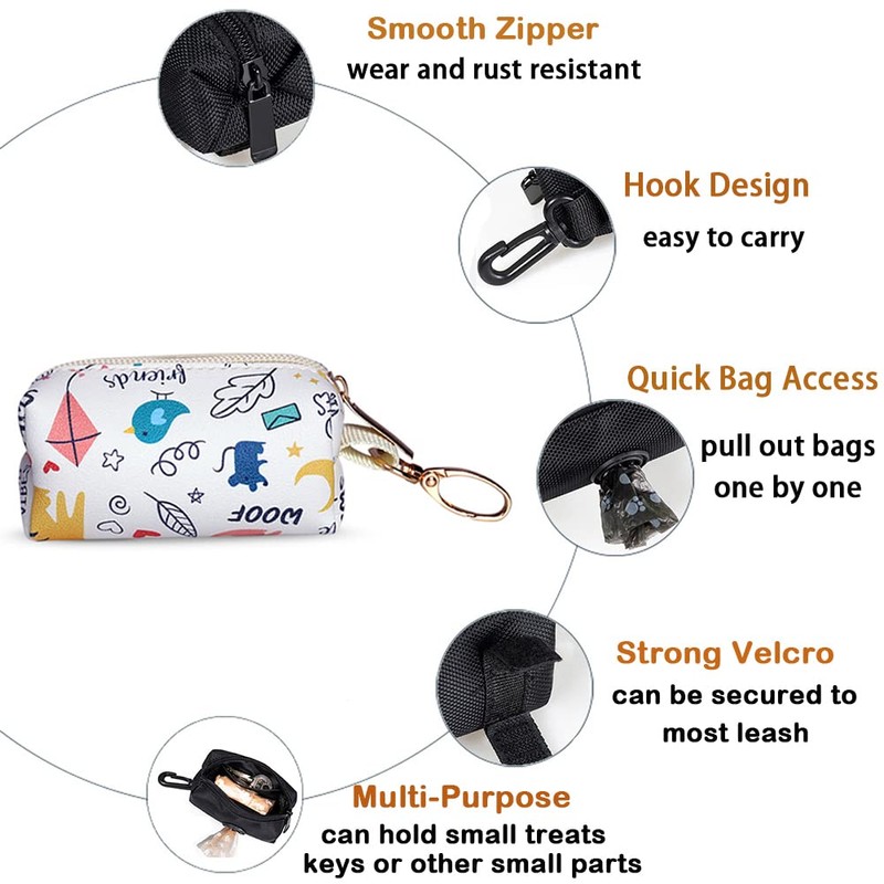 Love Dream Dog Waste Bag Dispenser (White Pattern)