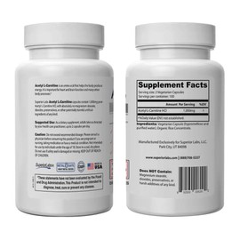 Superior Labs | Acetyl L-Carnitine 1000mg Maximum Absorption | Pure Vegetable Capsules | Zero Synthetic Additives | Superior Absorption