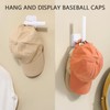 Baseball Hat Hanger Hook ABS Display Fixation Wall Mounted White