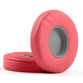 Solo 2/3 Wireless Earpads - Replacement Ear Cushion Cover Pad Compatible for Beats by Dr. Dre Solo3.0 Solo 2.0 Wireless On-Ear Headphones (Pink/Psychedelic Red)