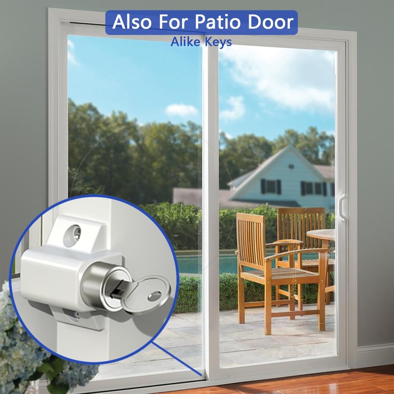 2 Pcs Sliding Door Window Locks, Window Locks for Horizontal