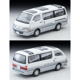 Tomica Limited Vintage Neo 1/64 LV-N216d Toyota HiAce Wagon Super Custom G White/Silver 2001 Model Toy Car, Assembled Product
