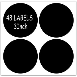 3" inch Round Chalkboard Labels - Reusable Round Chalkboard Stickers Pantry and Storage Stickers for Jars, Spice,Parties, Craft Rooms, Weddings and Organize Your Home & Kitchen-48PCS