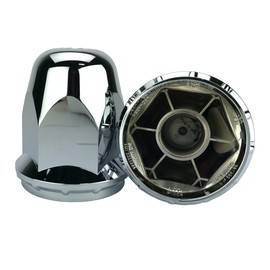 Alcoa Wheels 33mm Chrome Direct Screw On Hex Lug Nut Cover with Flange for hub Covers