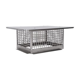 BJTDLLX Chimney Cap, 17" x 29" Fireplace Chimney Cover 304 Stainless Steel Chimney CapFlue Caps with with Bolts and Fixing Strips, Fireplace Chimney Cover Adjustable for Outdoor Masonry Chimney