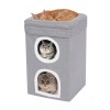 Foldable Cute Modern Cat Condo Cat House Gray Indoor Cats