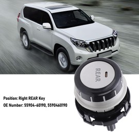 AC Knob Button, AC Climate Control Knob Button, Air Conditioning Control Switch Knobs Car Air Conditioning Heat Control Switch Replacement for Prado LC150 (Right Rear Key: