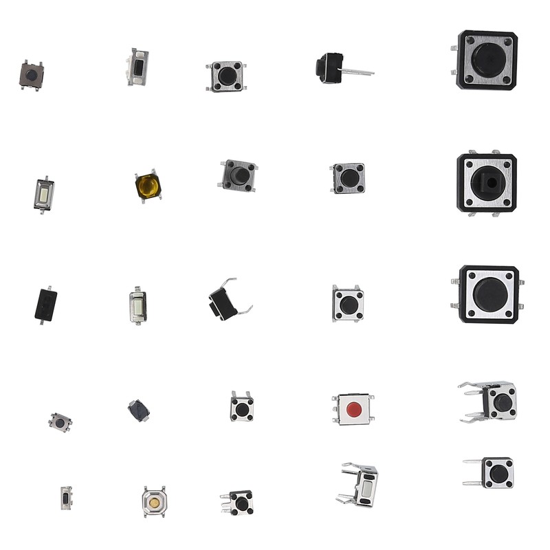 Tactile Push Button Switches 25 Values 12V 50mA Micro Momentary