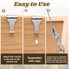 Zorfeter 8 Pack Adjustable Picture Rail Hanging System, Sturdy Picture