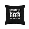 Nadi-Beer Ice Cold Beer with Long Neck has Never Been The Heart Broken Throw Pillow, 16x16, Multicolor