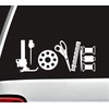 Sewing Machine Love Quilting Decal Sticker Set for Car Window