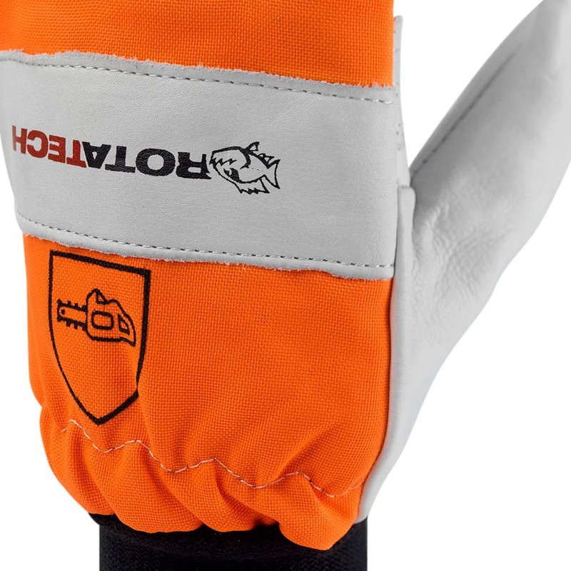 Rotatech Chainsaw Leather Safety Gloves Forestry Protection – Classic –