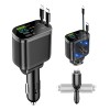 5en1 Cargador Para Auto Retráctil 120w Carga Rápida De Coche