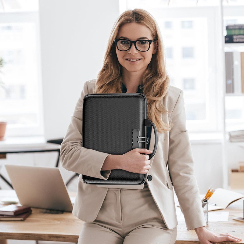 DocSafe Fireproof File Organizer with Lock, Hard-Shell Case Fireproof Document