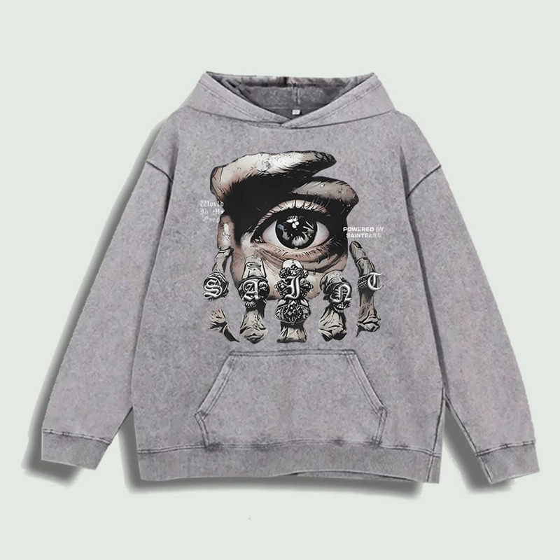 Eye & Rings Graphic Hoodie 100% Cotton US Warehouse 6