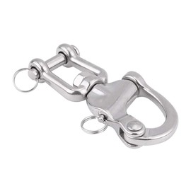 Snap Shackle Large Carriage for Snap Shackles 128 mm - Stainless Steel Swivel Shackle, 316 Stainless Steel Swivel Shackle for Sailboat Spinnaker Case (128 mm)