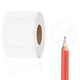 STARLIBOO Round Clear Seal Stickers- 2 Inch Clear Labels, Transparent Envelope Mail Wafer Seal Self-Adhesive Package Circle Label Dots - 350 PCS