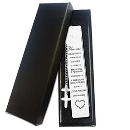 WUBAYI 2 Pack Inspirational Bookmarks Gifts for Women, Metal Bible Verse Bookmarks, Inspirational Graduation Gifts, Christmas, Birthday Gift for Friends (0228)