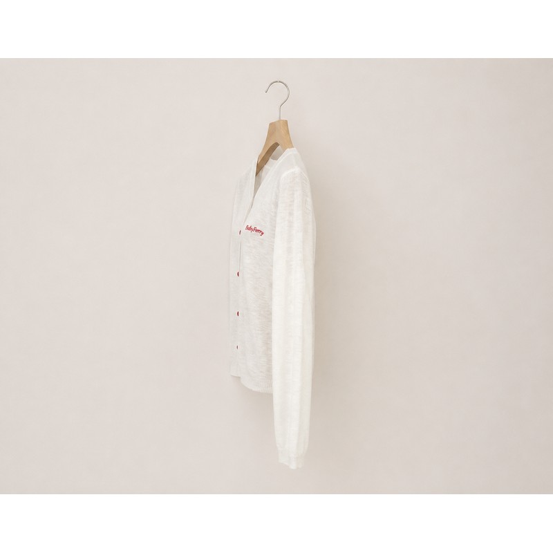 See-through thin long sleeve point button summer women's cardigan V-neck