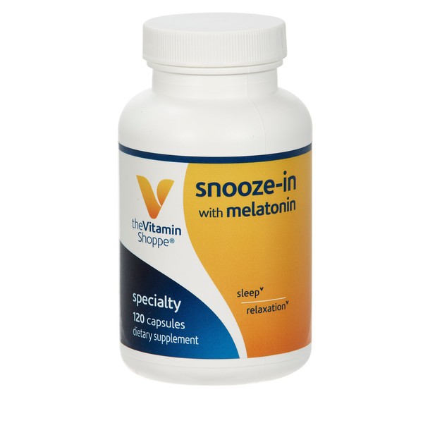 The Vitamin Shoppe Snooze-in with Melatonin - 120 Capsules