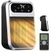 800W Wall Outlet Heater, Remote, LED, Thermostat, Timer, for RV,