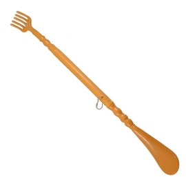 Pxiryanlow 1pc Brown Back Scratcher Massager with Plastic Handle,Plastic Handle Back Scratch Helper Massager 48 cm,Massage Tools and Equipment