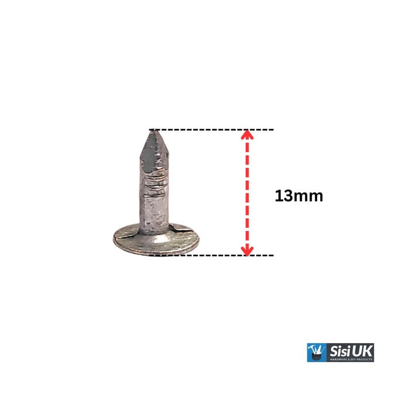 Clout Nail 13mm Galvanised Roof Shed Felt Clout Head Nails