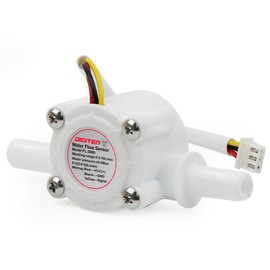 DIGITEN FL-308D 3/8 Inch Water Flow Sensor, Food Grade POM Flow Hall Sensor 0.3-10L/Min Flow Meter Without Thread for Beverage Drinks