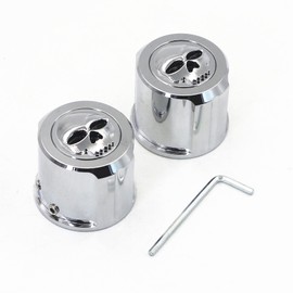 CBCTOC 1 Pair Motorcycle Front Axle Nut Covers Caps for Harley Softail Sportster Dyna Touring Road King Electra Street Glide