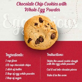 Eggylicious Eggylicious Whole Egg Powder, Dried Natural Protein Powder, Made from Fresh Eggs, White & Yolk mixed, Pasteurized, Non-GMO, No Additives, Used for Baking Icing,1lbs(16oz)