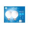 GE Refresh LED Light Bulbs, 60 Watt, Daylight, G25 Globe