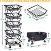 Newzealkids Fruit Vegetable Storage Basket 5 Tiers Stackable Metal Wire