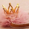 Nishine 1.3"x1.3" Mini Baby Girl Tulle Crown Headband Toddler Princess