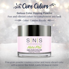 SNS Nail Dip Powder, Gelous Color Dipping Powder - Camino Royale (Natural, Nudes, Pink/Pastel, Cream) - Long-Lasting Dip Nail Color Lasts 14 Days - Low-Odor & No UV Lamp Required - 1.5oz
