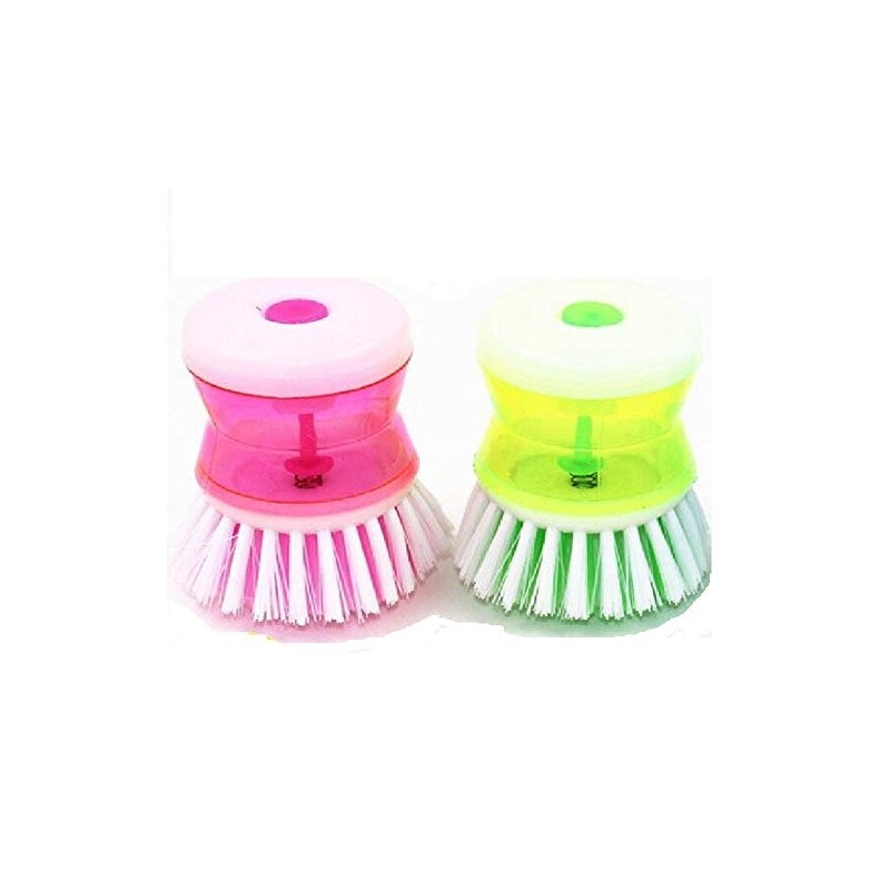 GOSONO 2PCS Hydraulic Plastic washing brush pot multicolor kitchen gadgets