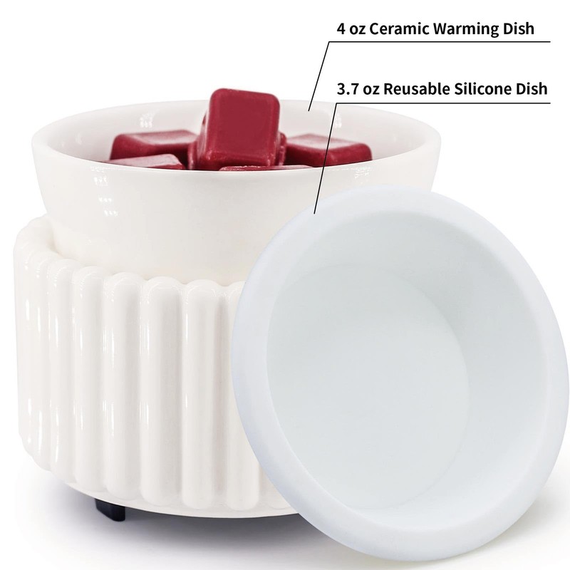 VICTORIA AROMA Ceramic Wax Melt Warmer with 1 pc Silicone