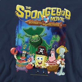 Popfunk SpongeBob Movie 2025 Crew Lineup Unisex Adult Crewneck Sweatshirt, Navy, 4X-Large