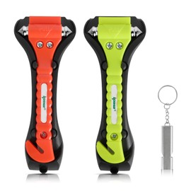 ipow 4 Packs Car Emergency Escape Window Break Hammer Safety Seat Belt Cutter Tool (Big For Adults) (2 Packs)