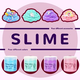 Toys Gifts for 6 7 8 9 10 Year Old Girls Boy, Kids Gift Fluffy Slime Kit Toy for Girl Age 5-12 Putty Slimes Set Craft Kits Gift for Girls 5 6 7 8 9 11 Years Old Boys Birthday Gifts Stress Toys for Kid