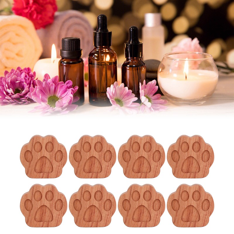 8pcs Essential Oil Car Diffuser Cat Paw Shape Simple Compact