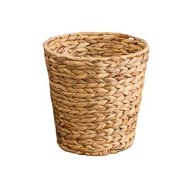 Isidore Water Hyacinth Storage Basket and Planter, Round Woven Design, 11 x 11 x 11 inches, Natural Brown