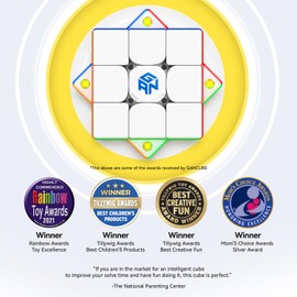 GAN 356 i Carry S Smart Cube Magnetic, 3x3 Speed Cube Intelligent Tracking & Replaceable Batteries with CubeStation App, Compatible with iOS 9.0+, Android 4.4+ Devices for Kids Beginner
