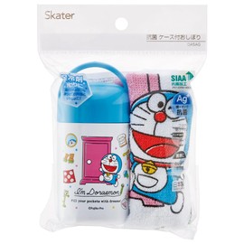 Skater OA5AG-A Anti-Bacterial Hot Towel Set, With Case, Doraemon, Line Design, Made in Japan, 12.6 x 12.0 inches (32 x 30.5 cm)