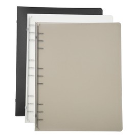 PATIKIL B5 Binder Cover, 3 Pcs PP 9 Ring Loose Leaf Binder Protector Round Ring Binder Cover Refillable Notebook Thickened Frosted Binder for Meeting Notebook Folder, Multicolor