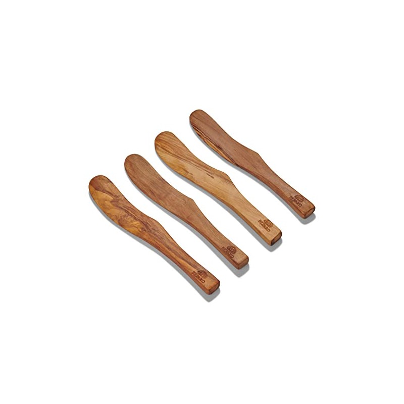 Berard Acero Olive Wood 6 Inch Spreader, Set of 4