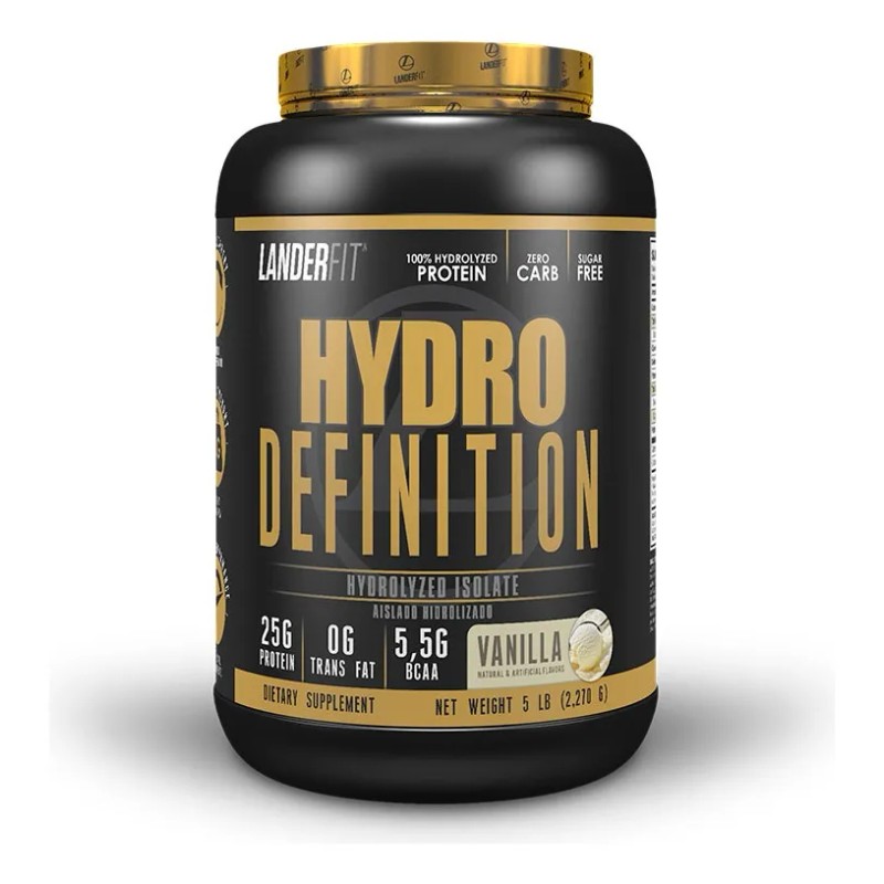 Hydro Definition 5 Lbs Proteina Hidrolizada Landerfit Sabor Vainilla