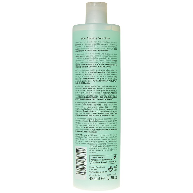 Kaeso Peppermint Rain Non-Foaming Foot Soak 495 ml