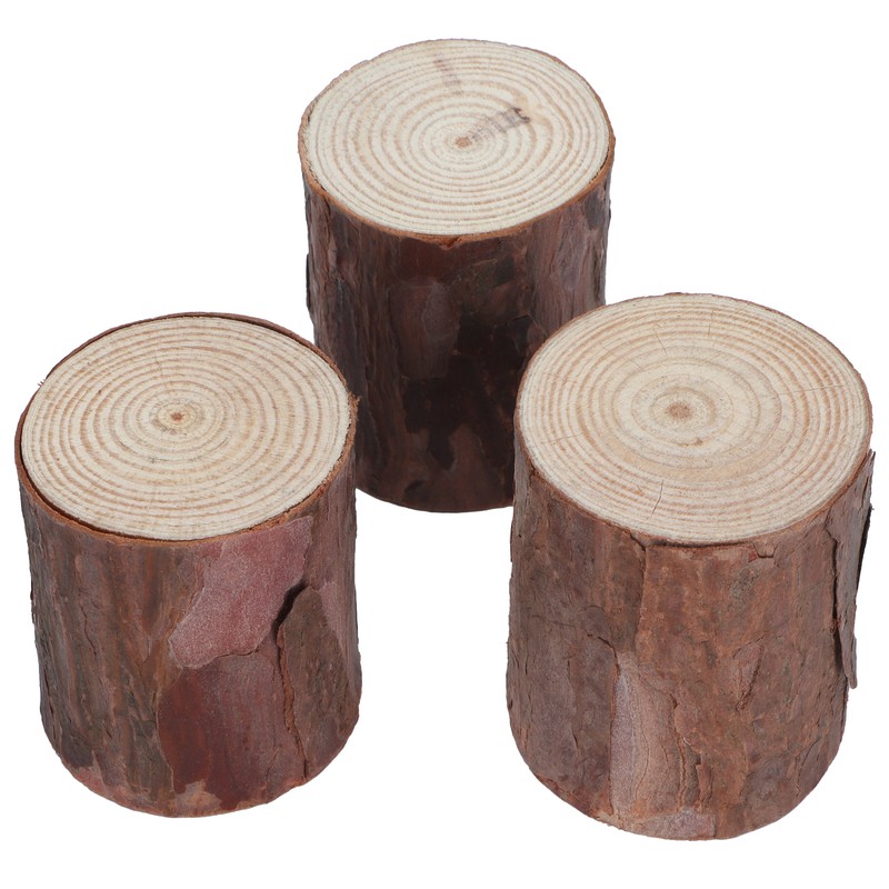 Wood Stakes Cylindrical Pine Log DIY Painting Material Flower Pot