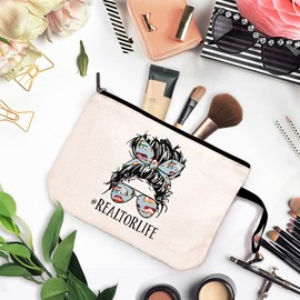 La bolsa de cosméticos ZHANTUONE hecha de lona no solo es novedosa y única, sino que también es segura y práctica con una cierre de metal confiable como interruptor, N