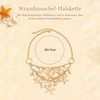 Cosswe Starfish Shell Beads Necklace Sea Star Shell Beads Chain
